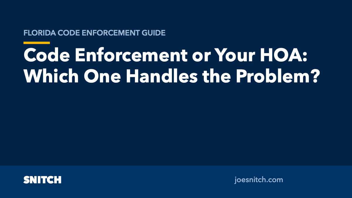 Featured image for “Code Enforcement or Your HOA: Which One Handles the Problem?”